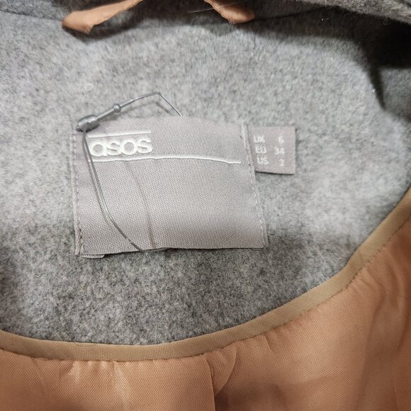 ASOS Grey and tan trench coat - Picture 2 of 11
